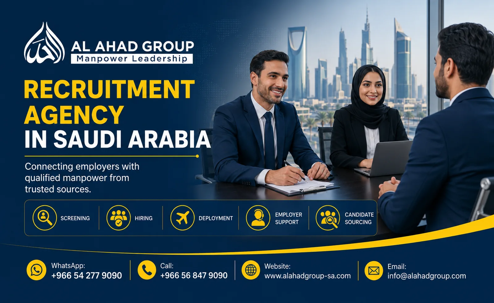 AL AHAD GROUP construction and project workforce team supporting construction sites, regional warehouses, remote camps, agriculture and northwest supply-chain operations in Tabuk